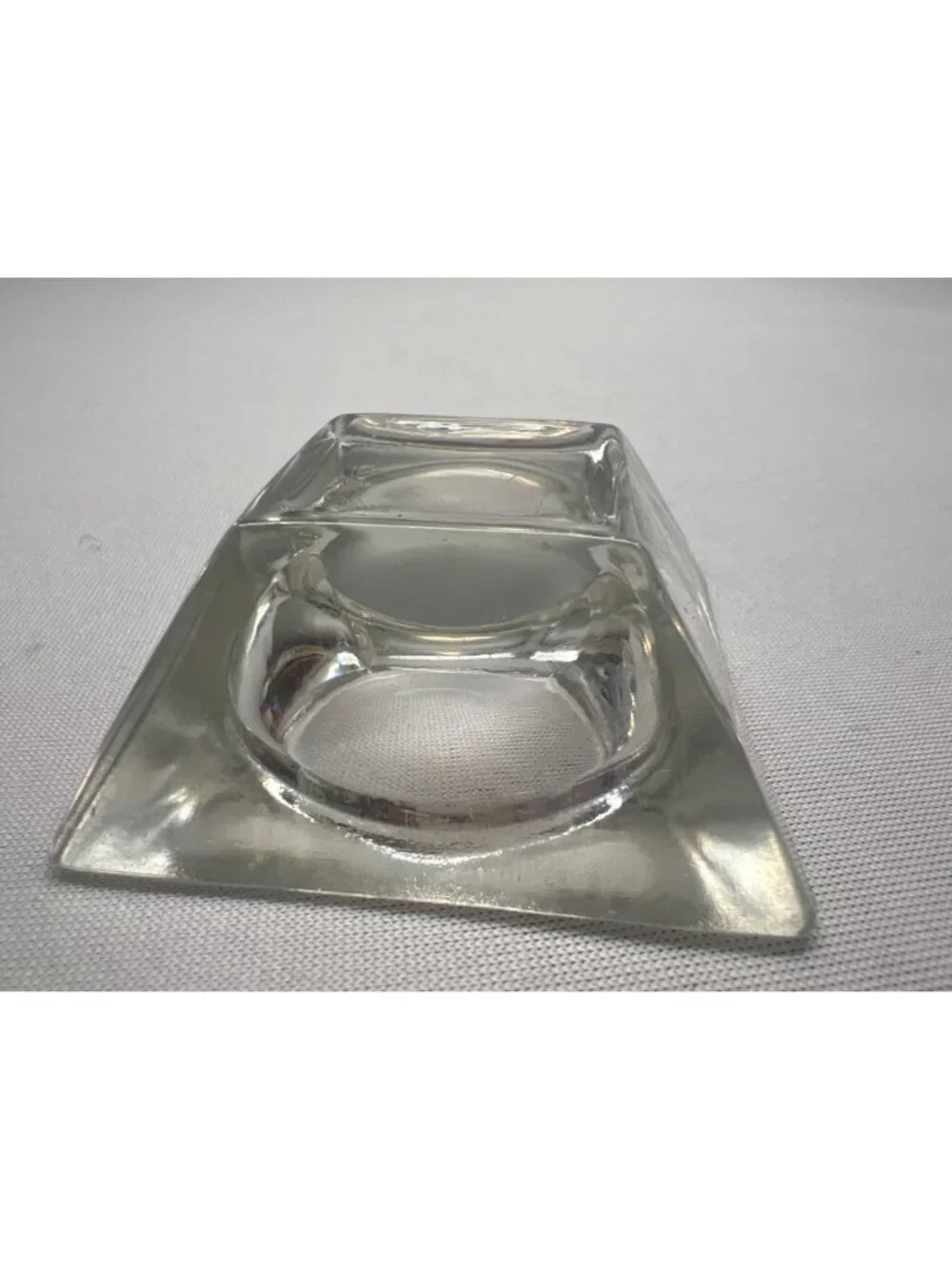 Vintage Open Salts Cellars Lot 12 Crystal Cut Glass Clear Square Salt